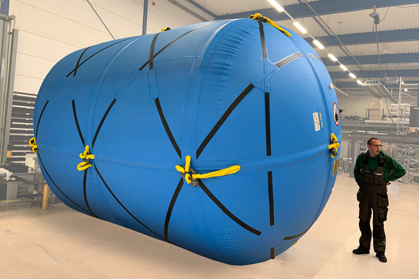 Sistema de elevación flotante inflable