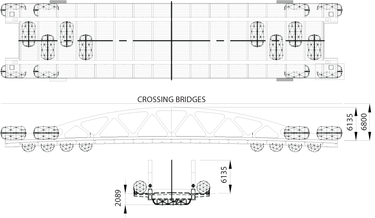 Floating traffic bridge