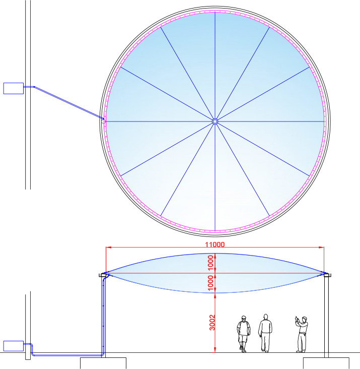 Cupola in ETFE per l'ingegneria