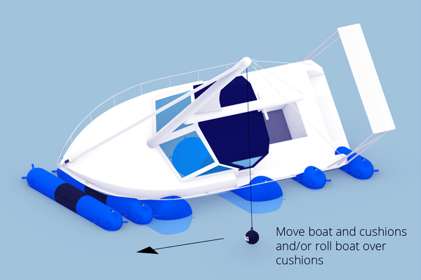 Moving jammed boat