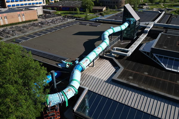 Insulation for pool slides