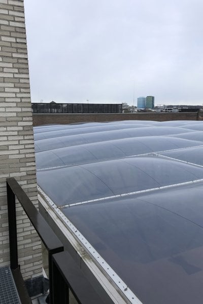 Inspectie van een ETFE-kussendak