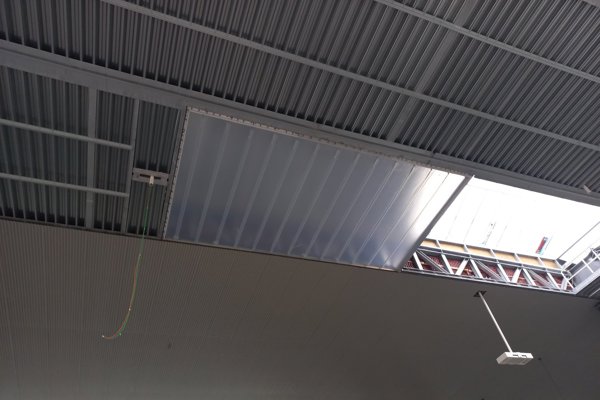 ETFE stretch ceiling under the roof light, Gent-Sint-Pieters station