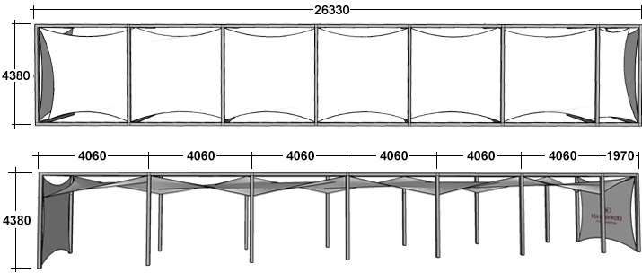 Dimensiones de la terraza del Crown Plaza