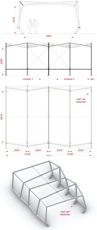Modulaire terrasoverkapping