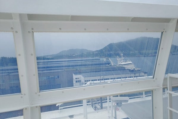 View through the ETFE windshield