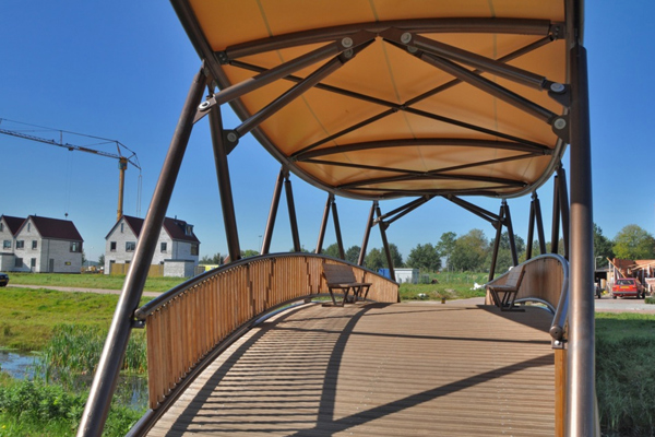 Fietsbrug Overkapping