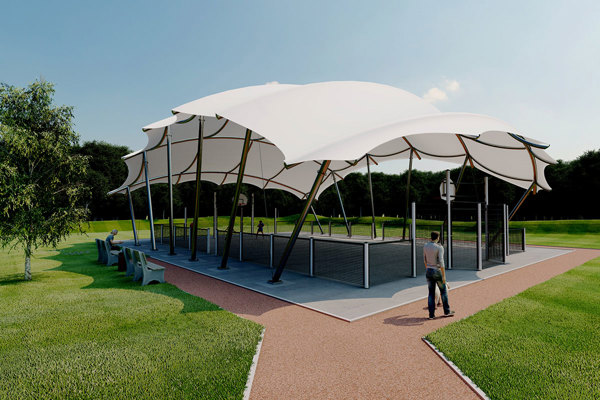 Basketbalveld Overkapping