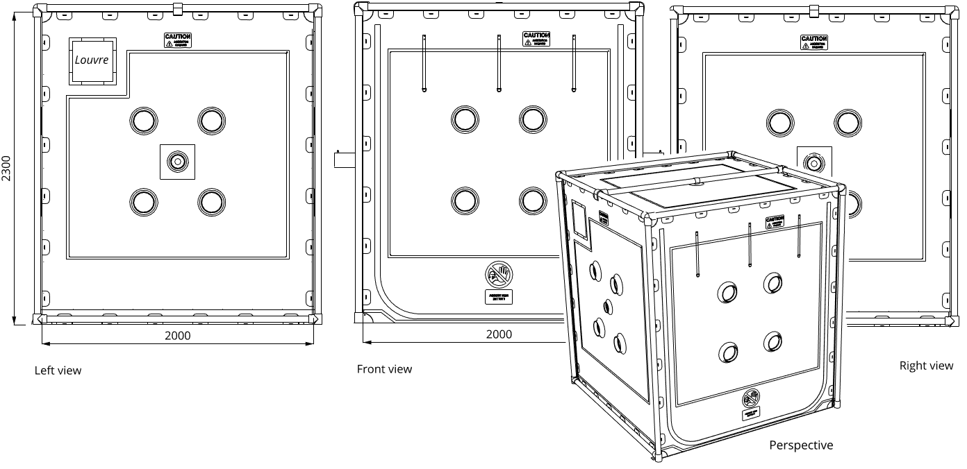 Asbestos chamber dimensions