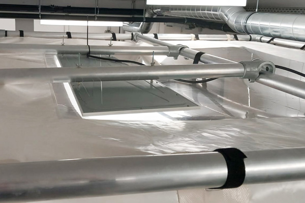 LED lighting asbestos room