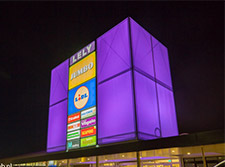 Gevelmembranen met LED-verlichting