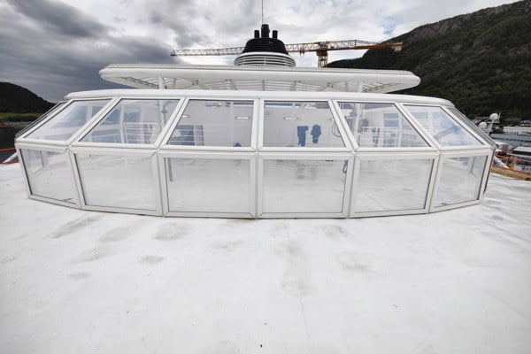 ETFE windshield from the outside