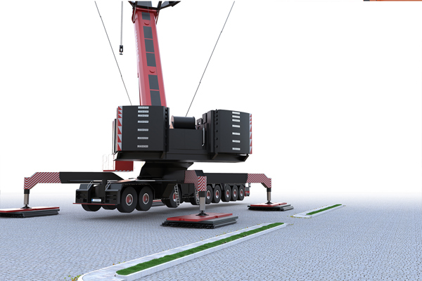 Pressure distribution underground cranes