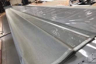 Produktion des Netzgewebes für die Fassade des CO₂-Reduktors – Ansicht 3