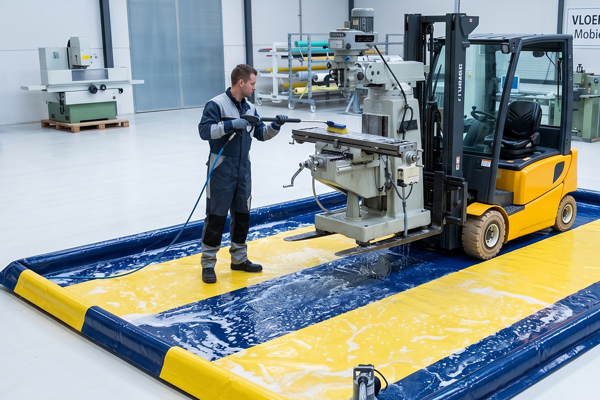 Mobiele Opvangbak Machinereiniging