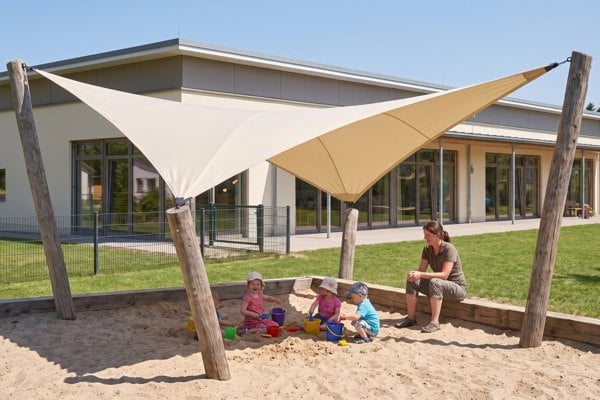 Day nursery sandpit