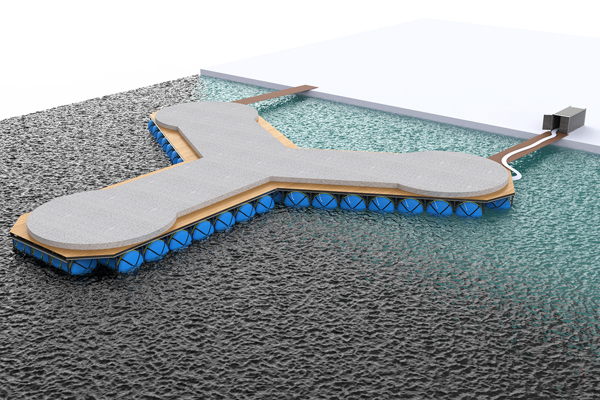Floating platform for construction