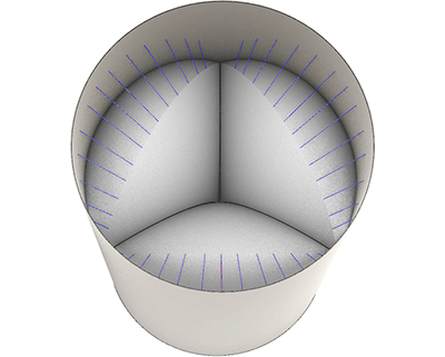 Test dinamico schoorsteenafsluiter, dicht