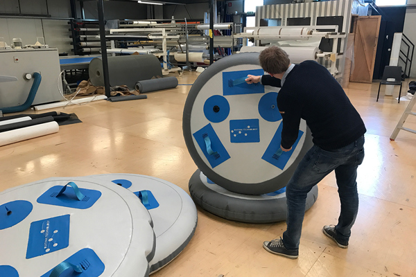 Slide seals inflatable