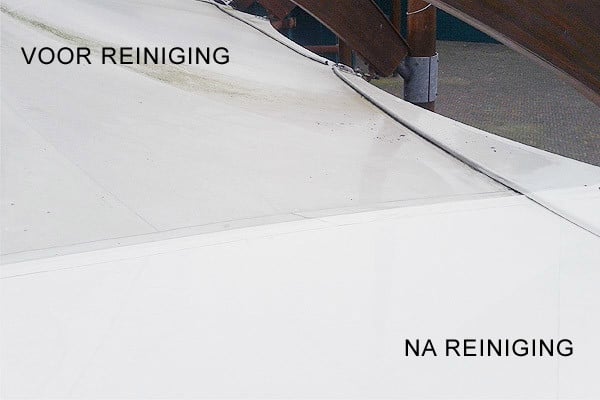 Membraan vóór en na reiniging