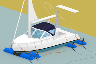 lifting stalled boat