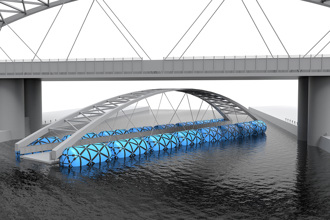Flotoare pentru structuri de poduri