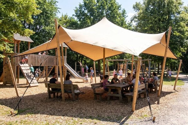 Playground with picnic area
