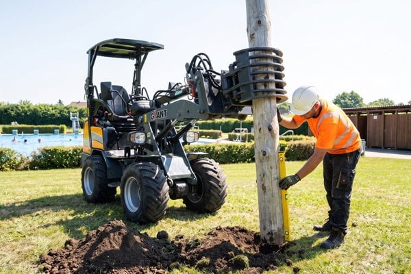 2. Setting the trunk with a loader