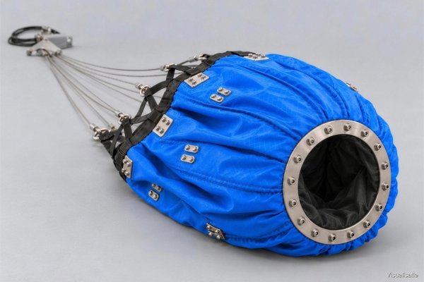 Firefighting bucket unfolded on the ground, ready to hook up