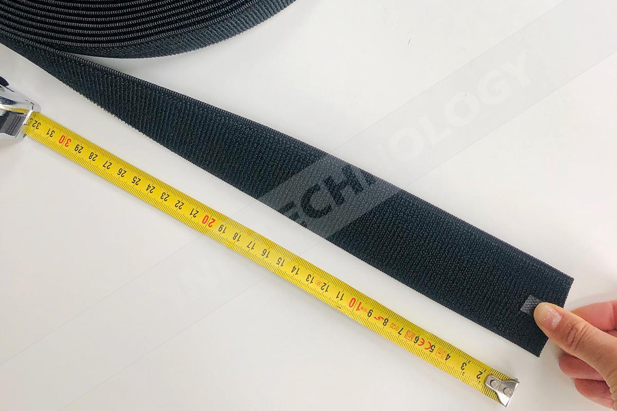 Elastisch klittenband lus zwart 50 mm breed